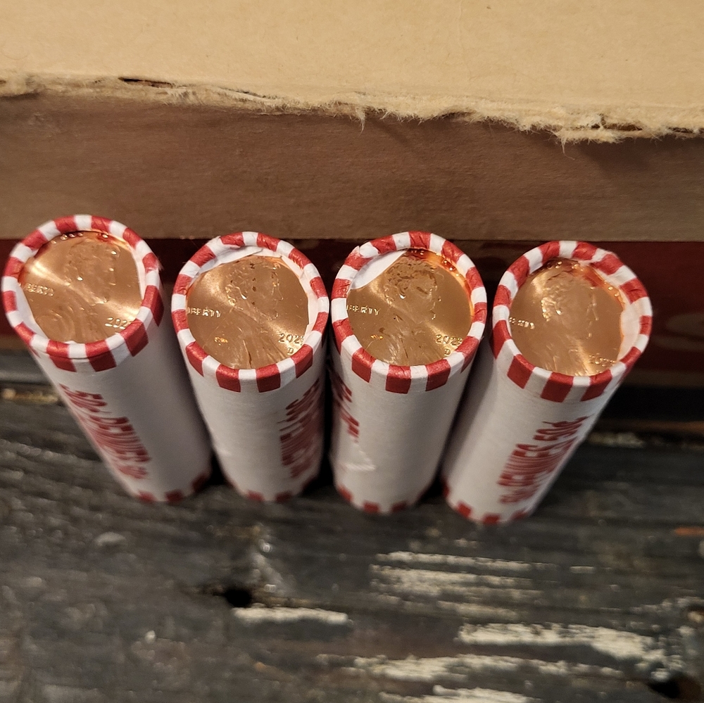 4 Uncirculated 2023-D Penny Rolls